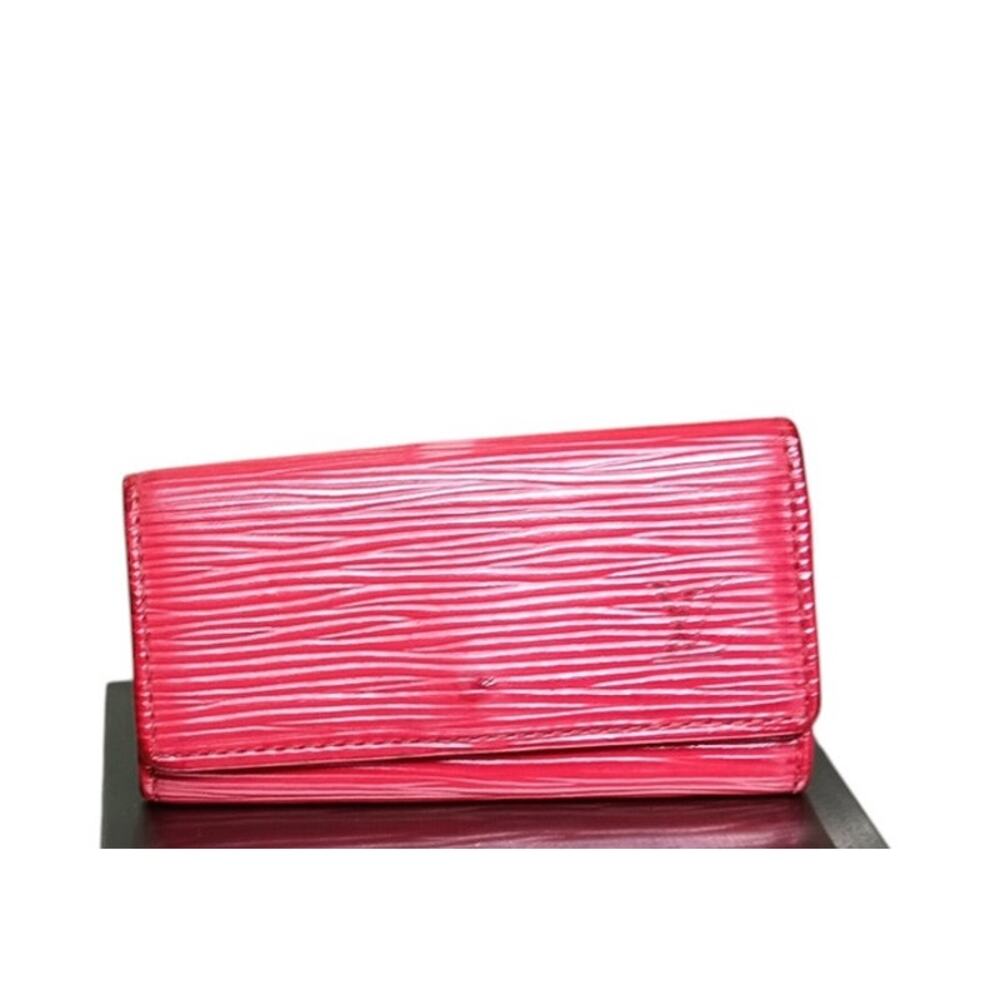 Authentic Louis Vuitton Key Holder Red Epi Leather 4 Hook Case - Picture 2 of 14